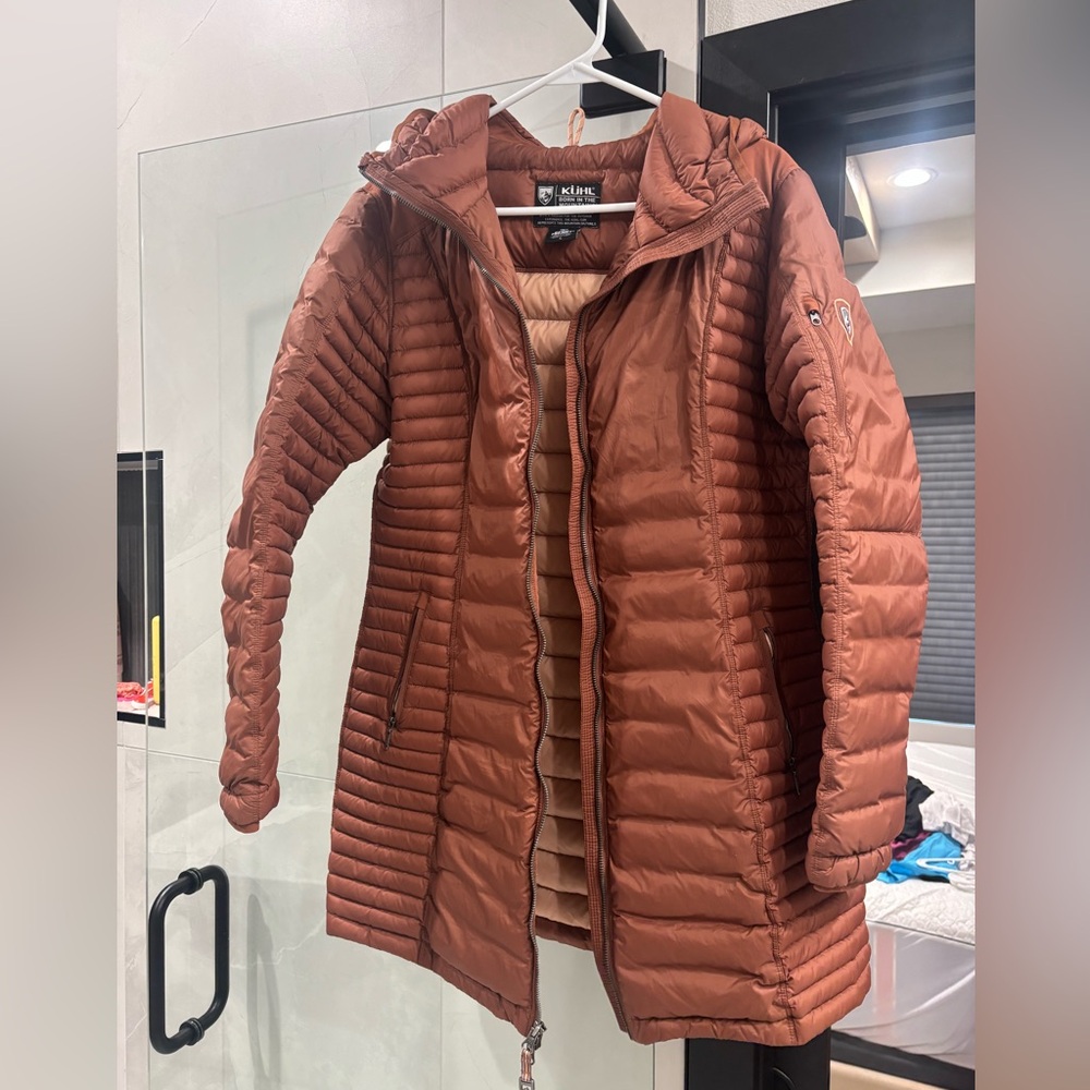 Kuhl Women's Rust Quilted Long Puffer Jacket
